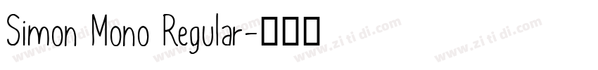 Simon Mono Regular字体转换
